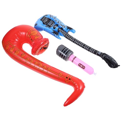 ibasenice 6 Stk aufblasbare Gitarre Musikalisches Spielzeug aufblasbare tastatur Gitarrenballon juguetes para niños akustikgitarre ballons ballongas balloons Spielzeuge Kinderspielzeug von ibasenice