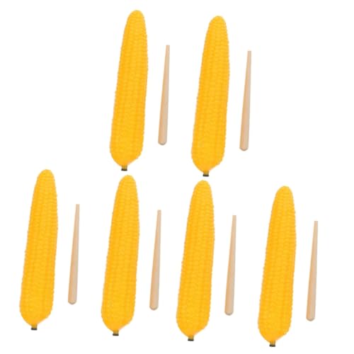 ibasenice 6 Sets Sandkasten Spielzeug Musikspielzeug Mais Shaker Gemüse Shaker Simuliertes Mais Spielzeug Simuliertes Mais Modell Frühes Lernspielzeug Mais Maraca Percussion Shaker von ibasenice