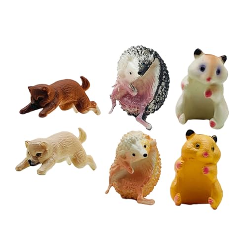 ibasenice 6 Stück Niedliche Tassen Tierpuppen Aufhänger Tassenrand Tierfigur Wasser Tassenrand Dekoration Kleines Tier Ornament Dekorativer Tassenrand Charm Hängeanhänger Für Tassen von ibasenice