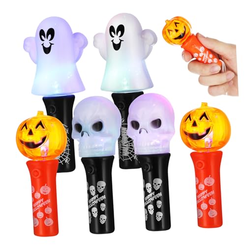 ibasenice 6 Stück Teiliges Leuchtstäbe mit Kürbis Totenkopf und Geist Blinkende Party-glühstäbe Leichte Tragbare Lichtspielzeuge für Kostüme und Halloween-events ibasenice 6 Stück Teiliges Leuchtstäbe mit Kürbis Totenkopf und Geist Blinkende Party-glühstäbe Leichte Tragbare Lichtspielzeuge für Kostüme und Halloween-events von ibasenice