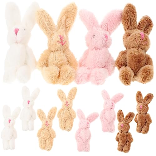 ibasenice 60 STK Plüschhasenpuppe Tierspielzeug Hasenpuppe Spielzeug Mini-Osterhasen Mini-Kaninchen-Stofftier hasenkuscheltiere Hasen stofftier Mini-Puppen Kaninchenverzierung kurzer Plüsch von ibasenice