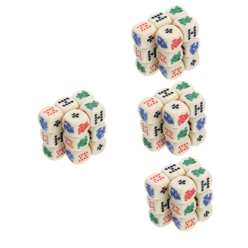 ibasenice 60 STK Poker Würfel Pokerwürfel Spanisches Poker Spanische Spielwürfel geburtstagsspiele partyspiele Lügner Würfel Requisite tragbare Pokerchips Würfelspiel Jetons Acryl von ibasenice