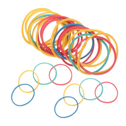 ibasenice 60St Bunte Gummibänder Dickes Gummiband Gummiringe binden farbige Gummibänder elastische Schnur Gummibänder für Geoboards kleine Gummibänder Bürogummibänder Bargeldband Radiergummi von ibasenice