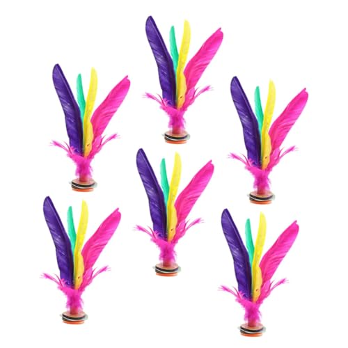 ibasenice 6Pcs Federball Federball für kinderspielzeug Federbälle Badminton Federbälle für Unterhaltungsspiele für Federbälle für den Sport Gänsefedern von ibasenice