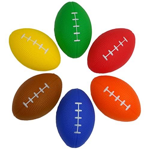 ibasenice 6St Fußball entlüften für kinderspielzeug spielzeuge Toys Fun Toy Stress-Rugby- Schwamm Fußbälle Fußball Rugby quetschen PU-Schwamm von ibasenice