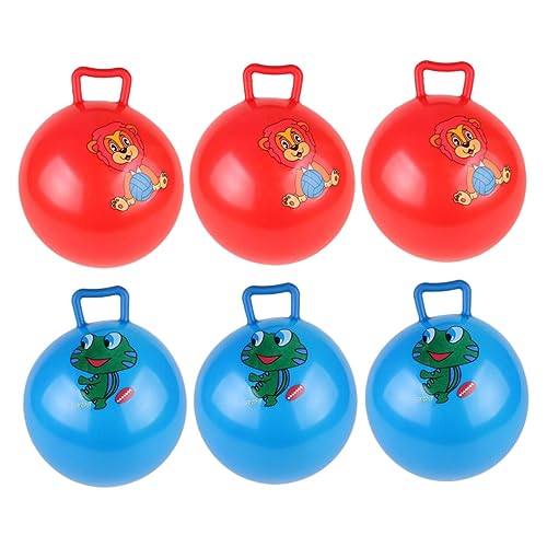 ibasenice 6St Schläger handhaben hüpfen hüpfen Weltraumspielzeug für prallen Pool aufblasbar hupfball für Activity für Springender Ball -Cartoon-Ball PVC von ibasenice