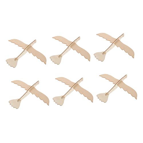 ibasenice 6St zusammengesetzter Adler aus Holz Segelflugzeuge für Kinder Spielzeuge Kinder basteln Activity für Kinder Kinderspielzeug Graffiti-Spielzeug aus Holz DIY-Graffiti-Spielzeug von ibasenice