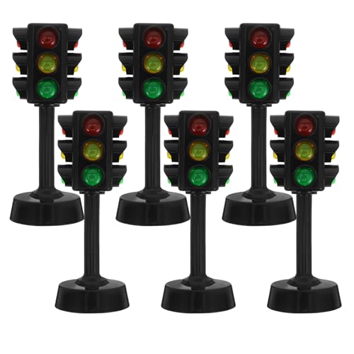 ibasenice 6st Ampelspielzeug Zebrastreifen-signalspielzeug Spielsets Für Mädchen Signal Licht Anmachen Für Bahnübergänge Ampel-kinderspielspielzeug Leichtes Black Abs von ibasenice