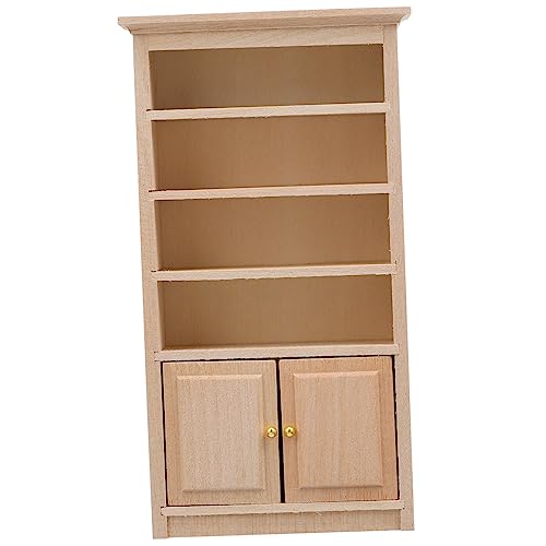 ibasenice 7 STK Mini grüner Schrank Miniatur-Möbelmodell Vintage Puppenhausmöbel Kinder deko Zimmer kreative Geschenke Bücherregal Puppenhaus aus Holz Mini-Hausverzierung Mini-Holzmöbel Baby von ibasenice