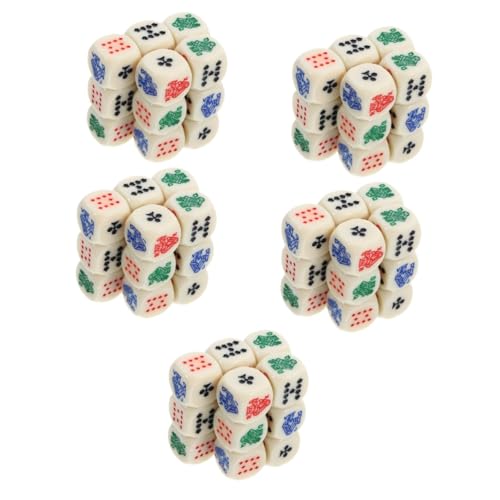 ibasenice 75 STK Poker Würfel Pokerwürfel Spanisches Poker Spanische Spielwürfel Unterhaltungswürfel Brettspielwürfel tragbare Pokerchips Würfel-Requisiten Würfelspiel Jetons Acryl von ibasenice