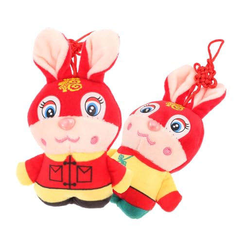 ibasenice 8 STK Hasenpuppe Kaninchen Ausgestopfter Hase Mini Stoffhase Minihase 2023 Hasenjahrfiguren Glücksstofftier Hase Tier Stofftier Hasenfigur Spielzeug Sternzeichen Hase Puppe Plüsch von ibasenice