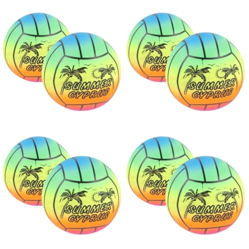 ibasenice 8 STK Regenbogen-Volleyball Aufblasbare Sport-billardbälle Pool-schwimmbälle Sprengbälle Für Den Strand Wasserbälle Für Kinder Spielplatzball Hüpfbälle Für Kinder Wasserball PVC von ibasenice