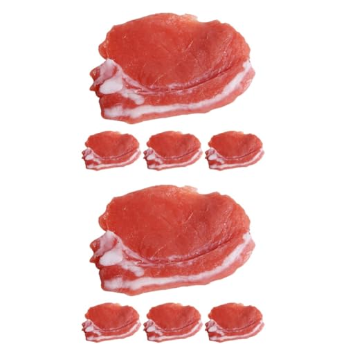 ibasenice 8 STK Schweinefleischimitat Lebensechtes Fleisch Hühnerdekor -Ornament Kreatives Schweinefleischmodell Schicke Schweinefleischverzierung Simuliertes Schweinefleischmodell Harz von ibasenice