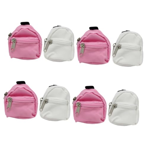 ibasenice 8 STK Simulation Schultasche Mädchenrucksack Spielzeug Rucksäcke für Mädchen Toys Kid Toys Mini-Rucksack Requisiten für die Puppenfotografie dekorativer Puppenrucksack Stoff von ibasenice