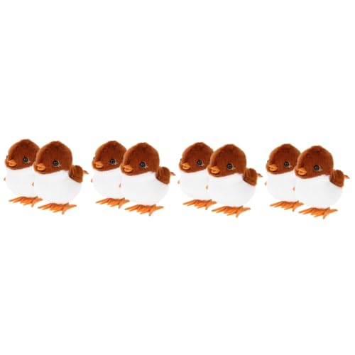 ibasenice 8 STK Springender Spatz interaktives Spielzeug Interactive Toys austecherformen Ostern zu Ostern Springendes Spatzspielzeug Gastgeschenke Jadefuchssamt Brown von ibasenice