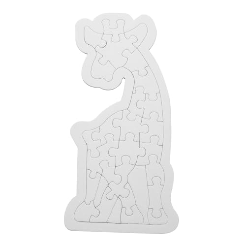 ibasenice 8 Sätze Giraffe Puzzle Papierpuzzle Giraffen-Puzzle Weiß von ibasenice