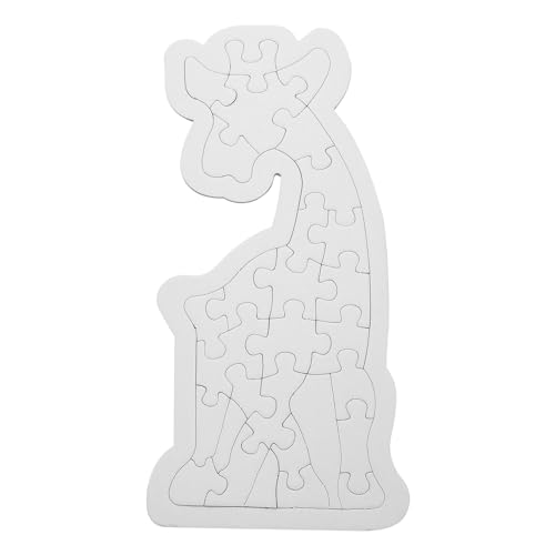 ibasenice 8 Sätze Giraffe Puzzle leeres Giraffen-Puzzle weiße Puzzles Papierpuzzle von ibasenice