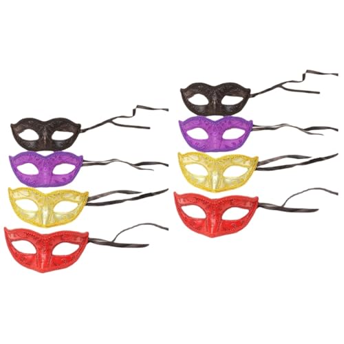 ibasenice 8 Stk Make-up-maske Spitzenmaske Abschlussball Maske Halloween-requisiten Glitzerparty Cosplay-maske Für Frauen Maskerade Halbmasken Requisiten Für Frauenmasken Dekor Plastik von ibasenice