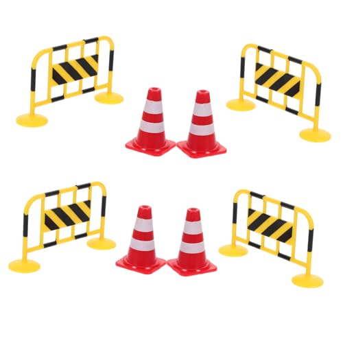 ibasenice 8 Stück Teiliges Miniatur Verkehrsabsperrung Spielzeugset aus Realistische Gelbe Straßenbarrikaden und Rote Verkehrshütchen Leicht Robust für Kindliche Verkehrserziehung und ibasenice 8 Stück Teiliges Miniatur Verkehrsabsperrung Spielzeugset aus Realistische Gelbe Straßenbarrikaden und Rote Verkehrshütchen Leicht Robust für Kindliche Verkehrserziehung und von ibasenice