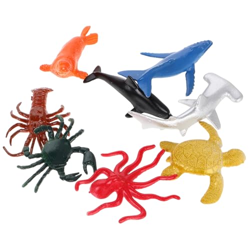 ibasenice 8 Stück Tier-bastelsets, Meerestiere, Spielzeug, Meeresbewohner, Partygeschenke, Meeresfiguren, Meeresbewohner-Figuren, Mini-Tiere, Meerestiere-Figuren von ibasenice