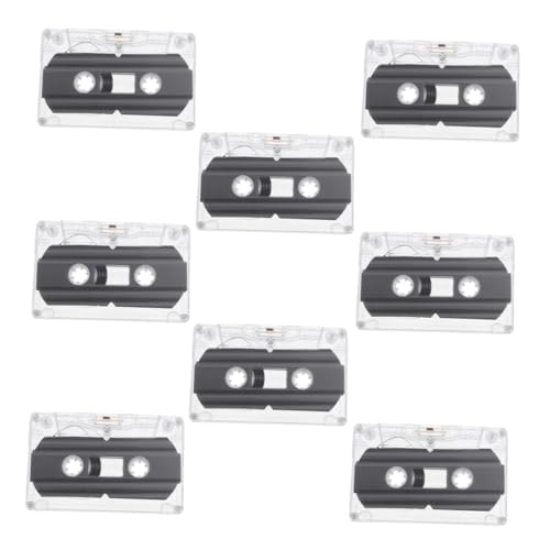 ibasenice 8 Stück leeres Band Audiokassetten Leere Kassette Kassettenrekord Miniband Musikband Kassettenband leer Musikkassetten Kassettenmusik Mikrokassettenspieler Plastik Transparent von ibasenice