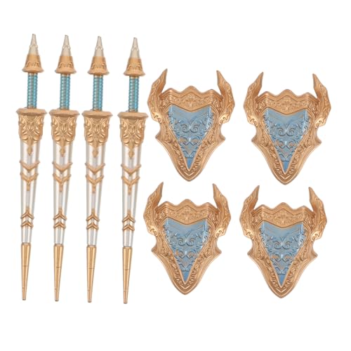 ibasenice 8 Stücke Bausteine ​​Figuren Modelle Shields Für Jungen Miniatur Schwerter Cosplay Zubehör Für Und Schild Set von ibasenice