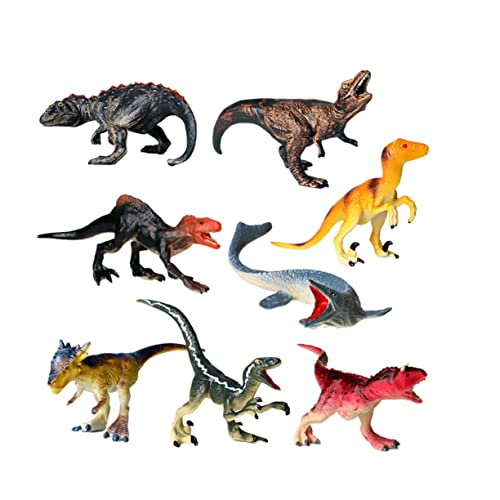 ibasenice 8 Teiliges Dinosaurier Set Künstliche Dinosaurier Modelle Aus Kunststoff Für Ideal Für Den Kindergarten Und Zum Mit Autorennbahn Und Bumerang Modellen von ibasenice