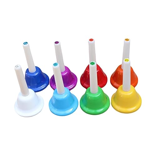 ibasenice 8 Teiliges Schul Handglocken Set Bunte Handglocken Percussion Instrument Für Musikunterricht Ideal Für Und Schüler Musikinstrument Für Die Früherziehung von ibasenice