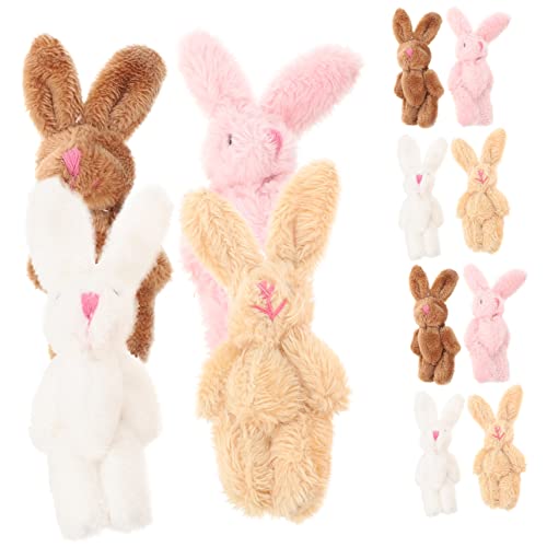 ibasenice 80 STK Plüschhasenpuppe Ausgestopfte Hasenpuppe Kleiner Hase Tierspielzeug Mini-Puppen Plüschtiere Hasenspielzeug Für Kinder Hängendes Plüschkaninchen Mini-osterhasen Kurzer Plüsch von ibasenice