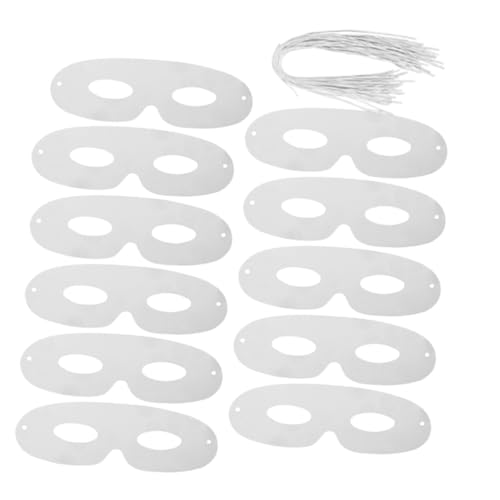 ibasenice 80st Leere Maskendekoration Leere Bemalbare Masken Leere Masken Zum Bemalen Blankomasken Zum Basteln Leere Masken Selber Machen Bastelmasken Zum Dekorieren Partymasken Papier Beige von ibasenice