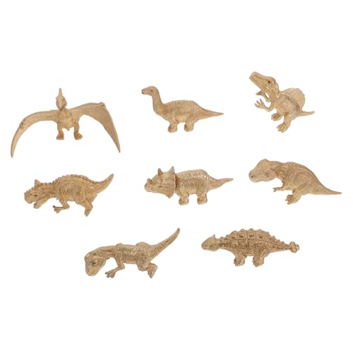 ibasenice 8St Goldener Dinosaurier-Anzug Kinder Dinosaurier Spielzeug Dinosaurier-Spielzeug Dinosaur Toys Dinosaur Spielzeug lustige Dinosaurier Spielzeug Dinosaurierspielzeug aus Kunststoff von ibasenice