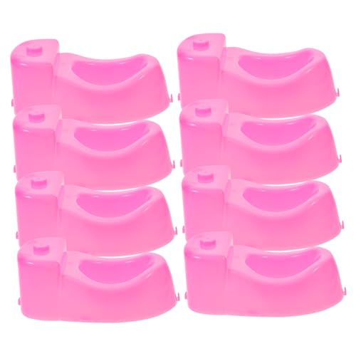 ibasenice 8st Puppentoilette Dekoratives Mini-Modell Mini-töpfchen Kleine Hausmöbel Zarte Mini-toilettendekore Puppenhaus Mini-Toilette Interaktives Fitnessspielzeug Plastik Rosa von ibasenice