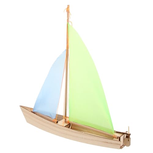 ibasenice 8st Segelmodell Für Kinder Holz Segelboot Form Modell Segelboot Bausätze Für Segelboote Aus Holz Mini-ruderboot Holzhandwerk Schiff 3D Stoff Kunsthandwerk Holzboot von ibasenice