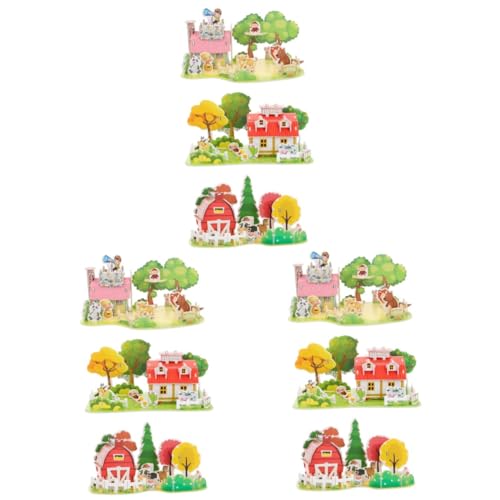 ibasenice 9 Sätze Modell Pädagogische Puzzles Kinderrätsel 3D-Puzzles Motorikspielzeug Für Kinder Kinderspielzeug Pädagogisches Montessori-Spielzeug Pädagogisches Puzzlespielzeug Schaum von ibasenice