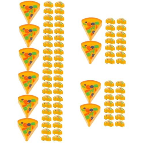 ibasenice 90 STK Pizzawagen zum Zurückziehen Mädchen Spielzeug Baby-Geschenk Geschenke Modelle Pizza Modellierfahrzeug Spielzeug Spielzeugauto aus Kunststoff Kinderwagen Auto zurückziehen von ibasenice