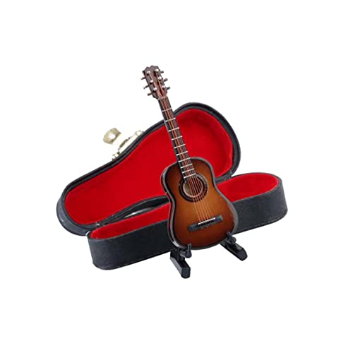 ibasenice Abschlussgeschenk Mini-Gitarre Miniatur Gitarrenhandwerk Dekoration Hölzern von ibasenice