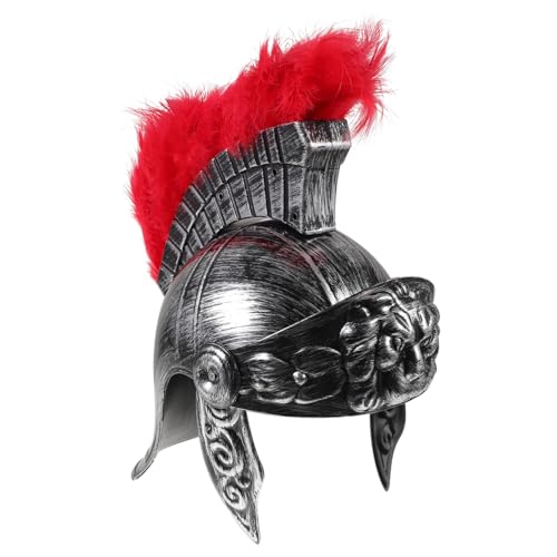 ibasenice Antiker römischer Kriegerhut mittelalterlicher Ritterhelm Historischer Helm des Zenturios halloween kostüm halloween costume Männer hat Kleidung römischer Helm als Kopfbedeckung Pu von ibasenice