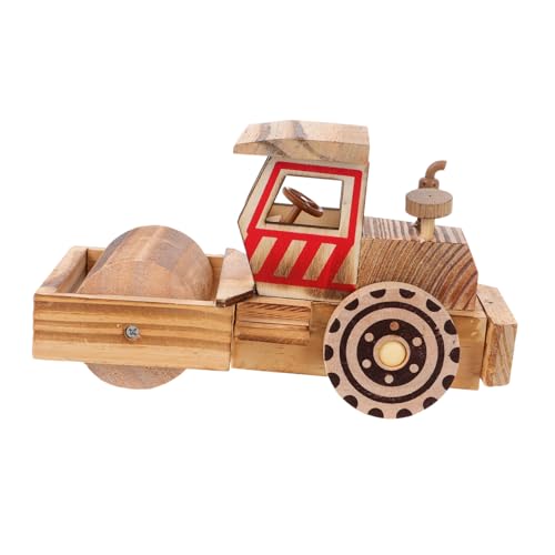 ibasenice Handgefertigte Holz Roller Truck Figur Jungen und Mädchen Spielzeug Home Decor Roller Truck Modell Handwerk von ibasenice