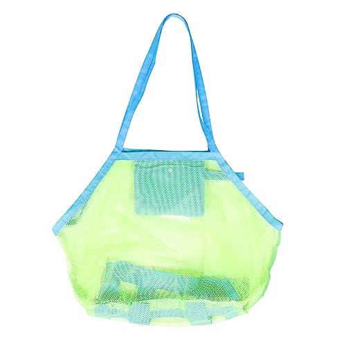 ibasenice Aufbewahrungstasche Für Strandaccessoires Für Babys Reisetasche Mesh-Strandtasche Strandmuscheltasche Strandtasche Aus Mesh Taschen Kinderspielzeug Light Green Netz von ibasenice