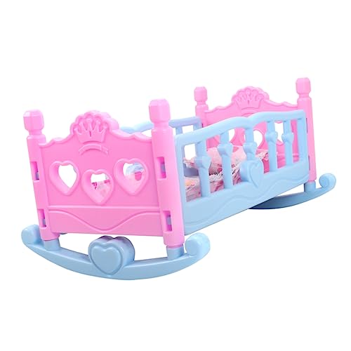 ibasenice Babypuppenbettmodellpuppe Krippe Spielzeug Mädchen Spielen House Doll Bett Möbel Spielzeug von ibasenice