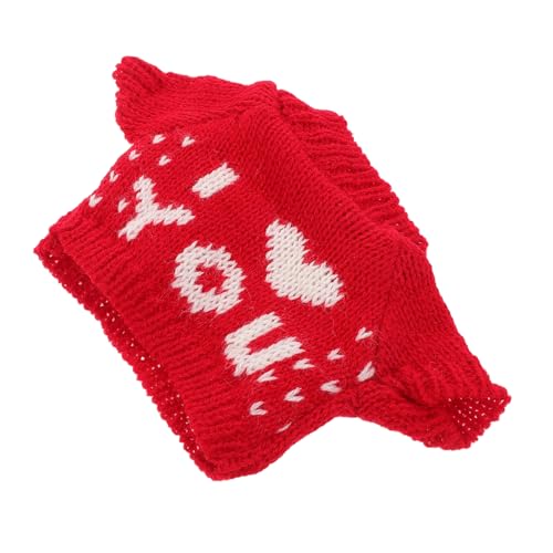 ibasenice Bärenkleidung 30cm Puppenpullover Mantel für Spielzeug Bärenoutfit Interaktives Anzieh-rotpullover-Set von ibasenice