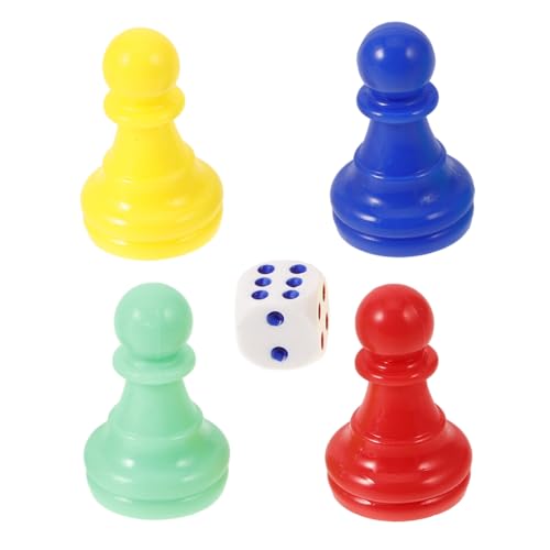 ibasenice Brettspiel-Schachspiel Spiel Würfel Mini-Brettspiele Farbwürfel Token-Board magnetisches Reiseschach Bauern Schachfigur Figur Flugschach Schachfiguren Jetons Partyspiele Plastik von ibasenice