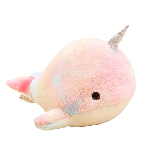 ibasenice Buntes Plüsch Narwal Kuscheltier Kissen Weiches Stofftier für Mädchen Dekoration Niedliches Meerestier ibasenice Buntes Plüsch Narwal Kuscheltier Kissen Weiches Stofftier für Mädchen Dekoration Niedliches Meerestier von ibasenice