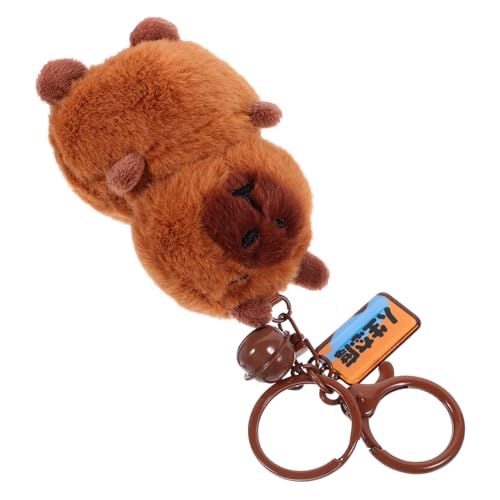 ibasenice Capybara Schlüsselanhänger Schlüsselanhänger Rucksack Anhänger Stofftier Charms Schlüsselanhänger Anhänger Tasche Deko Flauschiger Schlüsselanhänger Rucksack Capybara von ibasenice