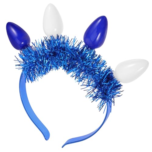 ibasenice Chanukka-Stirnband hanukkah party supplies hanukkah accessories hair jewls hairclip hairpin dekoratives Stirnband Requisiten für Mädchenkostüme Glühbirnen-Kopfschmuck Plastik von ibasenice