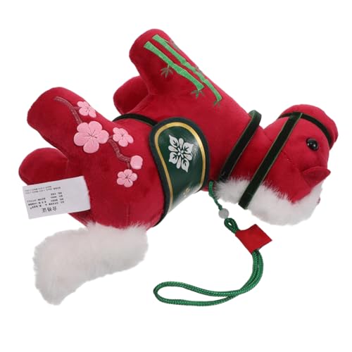 ibasenice Chinesisches Neujahr Plüschpferd Weiches Kuscheltier als Tierkreiszeichen-Maskottchen Symbol für Wohlstand und Mut Tragbares Ornament für Tasche Auto Büro Sammlerstück ibasenice Chinesisches Neujahr Plüschpferd Weiches Kuscheltier als Tierkreiszeichen-Maskottchen Symbol für Wohlstand und Mut Tragbares Ornament für Tasche Auto Büro Sammlerstück von ibasenice