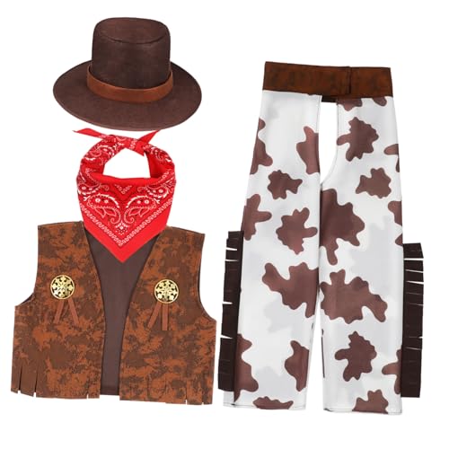 ibasenice Cowboy Kostüm aus Weichem Polyester und Viskose Inklusive Weste und Hose Atmungsaktiv und Hautfreundlich Vielseitig für Halloween Karneval und Rollenspiele für Jungen im ibasenice Cowboy Kostüm aus Weichem Polyester und Viskose Inklusive Weste und Hose Atmungsaktiv und Hautfreundlich Vielseitig für Halloween Karneval und Rollenspiele für Jungen im von ibasenice