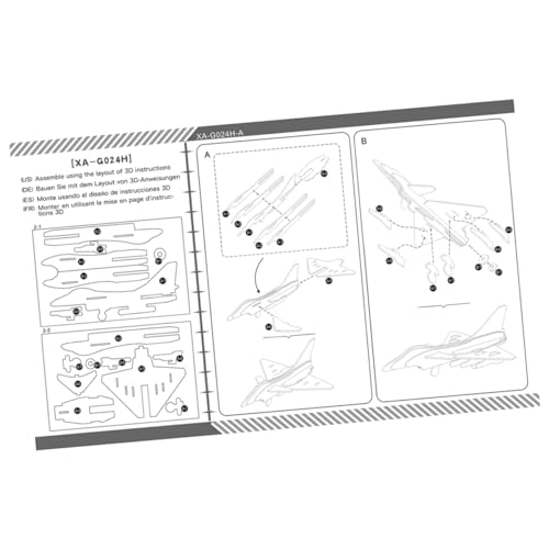 ibasenice DIY Holz Puzzle Modell Flugzeug J10 Kreatives Handwerksspielzeug Für Fördert Die Feinmotorik Und Das Logische Denken Ideal Für Bastelprojekte Und von ibasenice