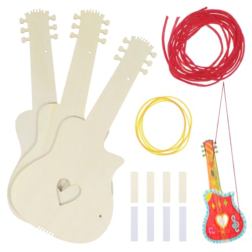 ibasenice DIY-gitarrenbausatz aus Holz, 4-teilig, Leeres Mal-bastelset für Kinder im Alter von 3–8 Jahren – 31 cm, Glatte Oberfläche, Musik-lernspielzeug für Kindergarten Und Heimaktivitäten ibasenice DIY-gitarrenbausatz aus Holz, 4-teilig, Leeres Mal-bastelset für Kinder im Alter von 3–8 Jahren – 31 cm, Glatte Oberfläche, Musik-lernspielzeug für Kindergarten Und Heimaktivitäten von ibasenice