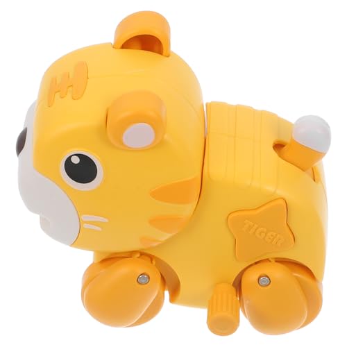 ibasenice Denkspiel Hund Puzzle Haustier Roboter Tiermodell zum Aufziehen Tier aufziehen lustiges Tiermodell Abs Yellow von ibasenice